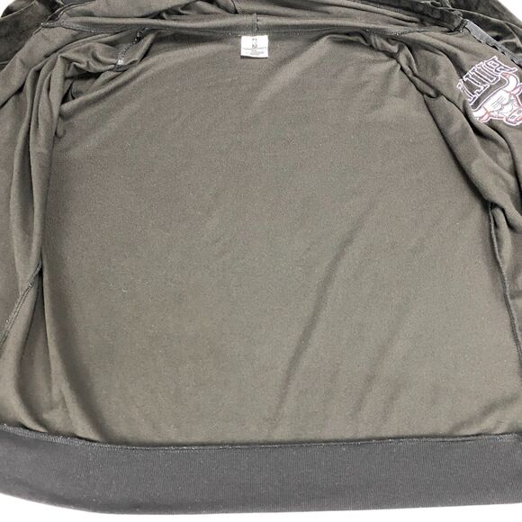 Chicago Bulls Jacket Mens XL Black NBA Basketball Sports Hooded Full Zipper - Picture 14 of 15